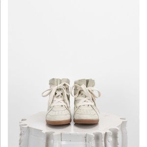 Isabel Marant Cream Wedge Sneaker
